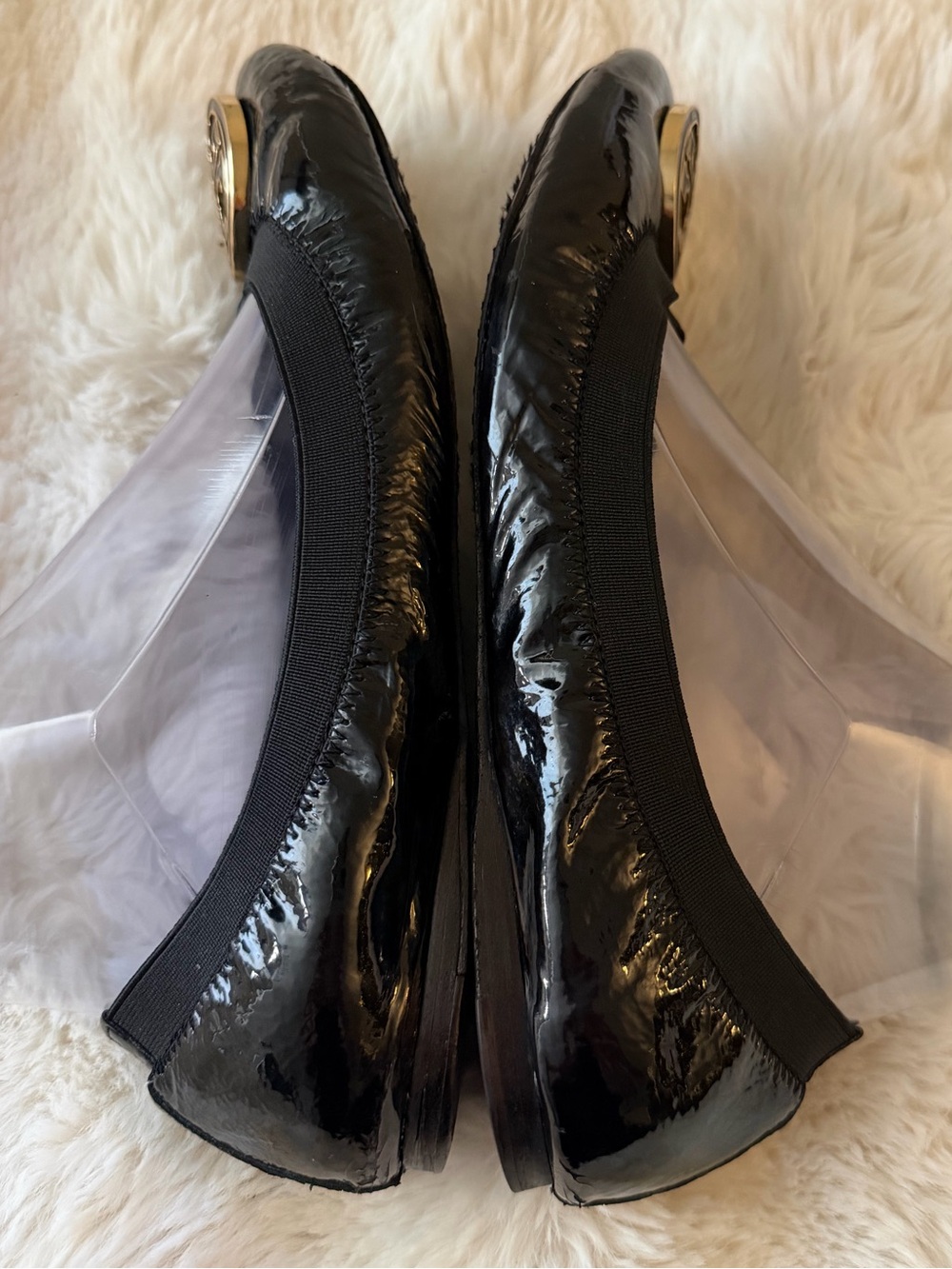 Final price unless bundled. Tory Burch size 9 Black Patent leather flat - Picture 4 of 9